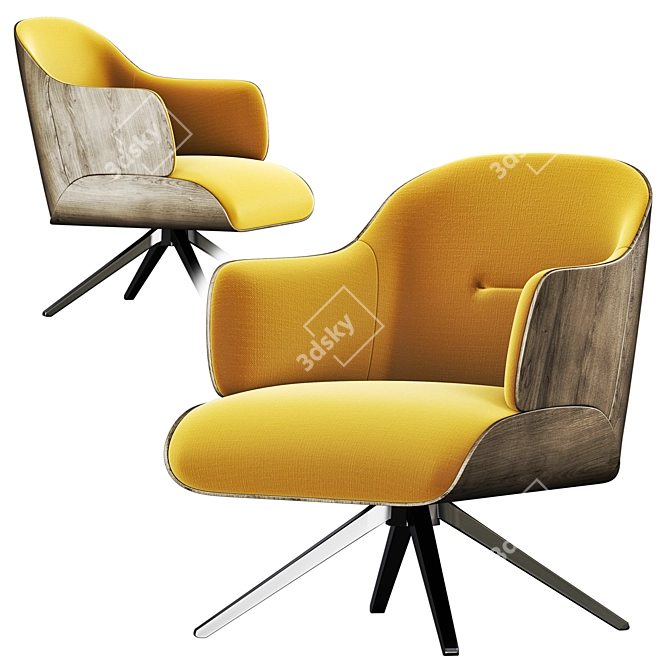 Elegant Kensington Armchair: Classic Design, Premium Quality 3D model image 2