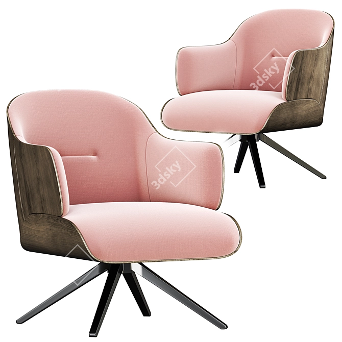 Elegant Kensington Armchair: Classic Design, Premium Quality 3D model image 4