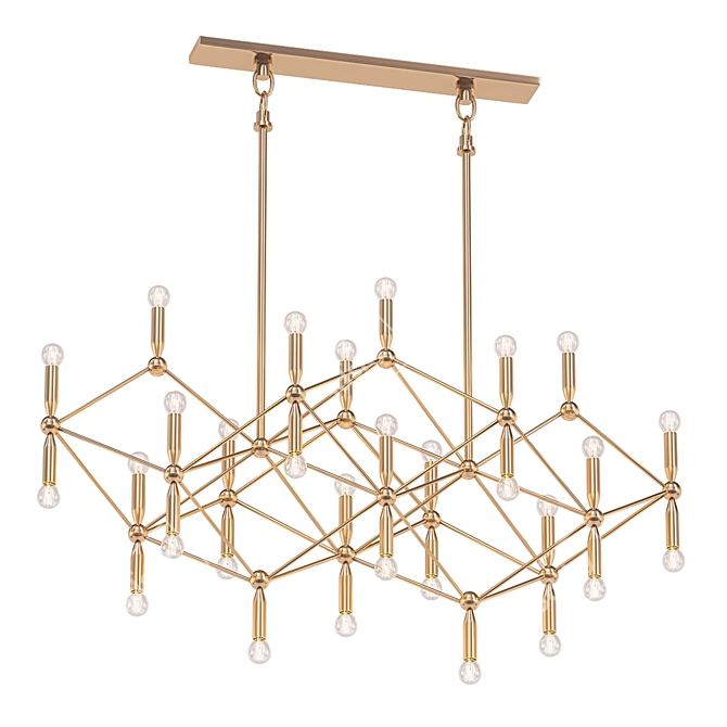 Elegant Milano Chandelier 3D model image 1