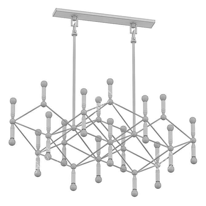 Elegant Milano Chandelier 3D model image 2