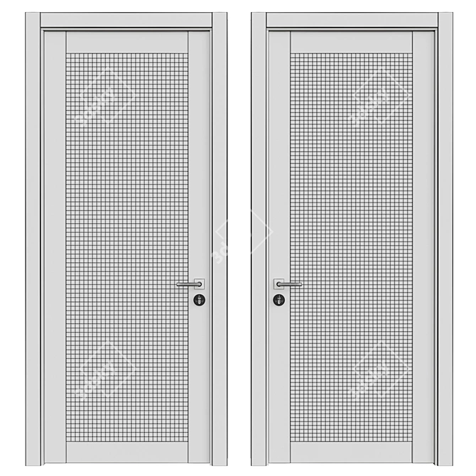 Elegant Interior Door 3D model image 2