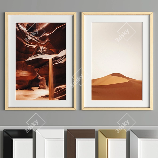 Art Frame A91: Stylish Frames for Your Artwork 3D model image 3