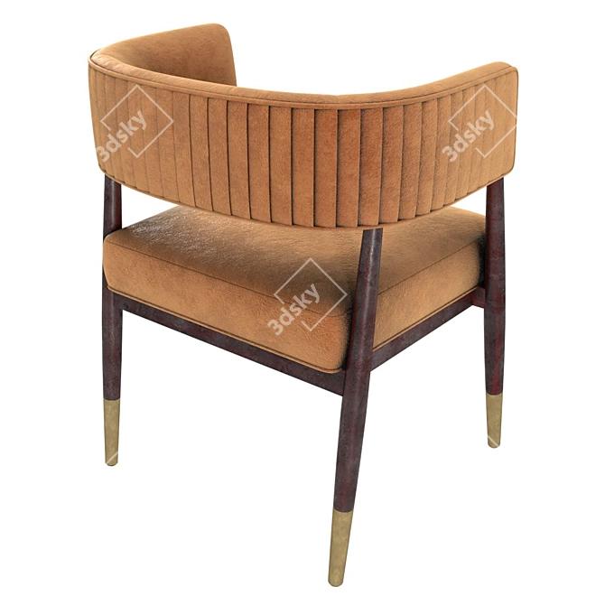 Contemporary Callem Dining Armchair 3D model image 3