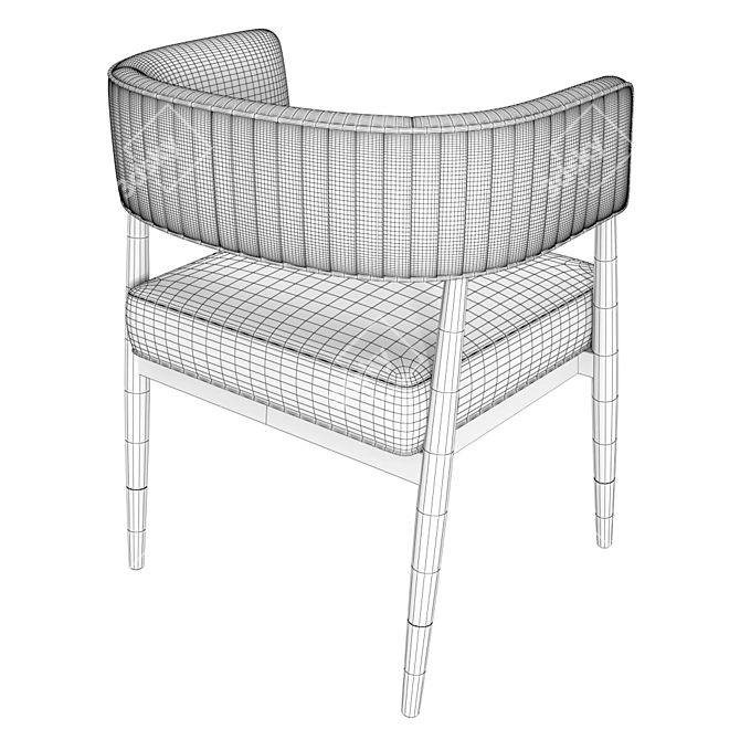 Contemporary Callem Dining Armchair 3D model image 4