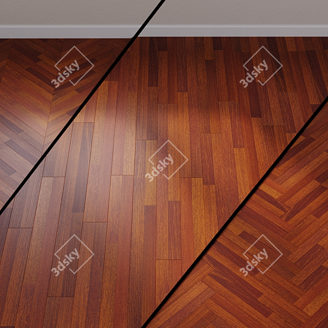 Afzelia Malay Laminate Flooring 3D model image 1