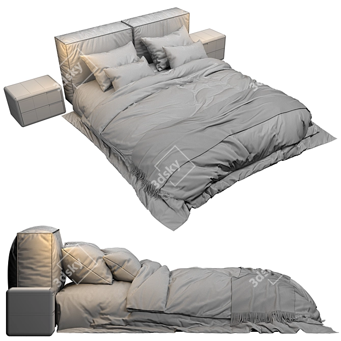 Dreamland Haven Bed 3D model image 4