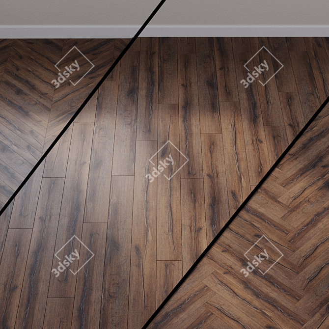 Title: Monastery Oak Laminate Flooring 3D model image 1