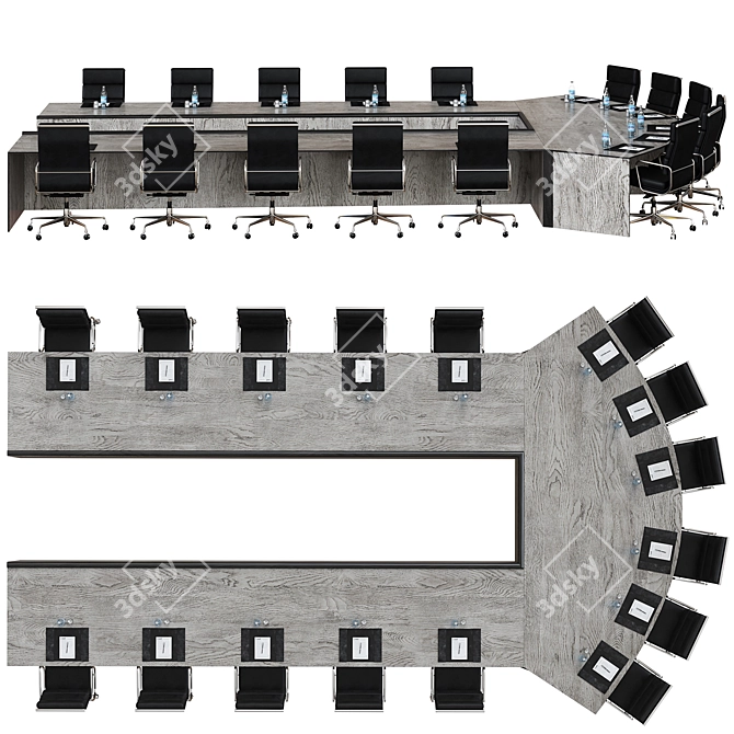 Title: Optimized High Detail Conference Table 3D model image 2