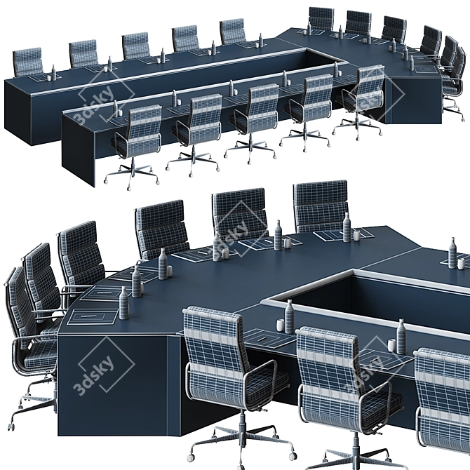 Title: Optimized High Detail Conference Table 3D model image 5