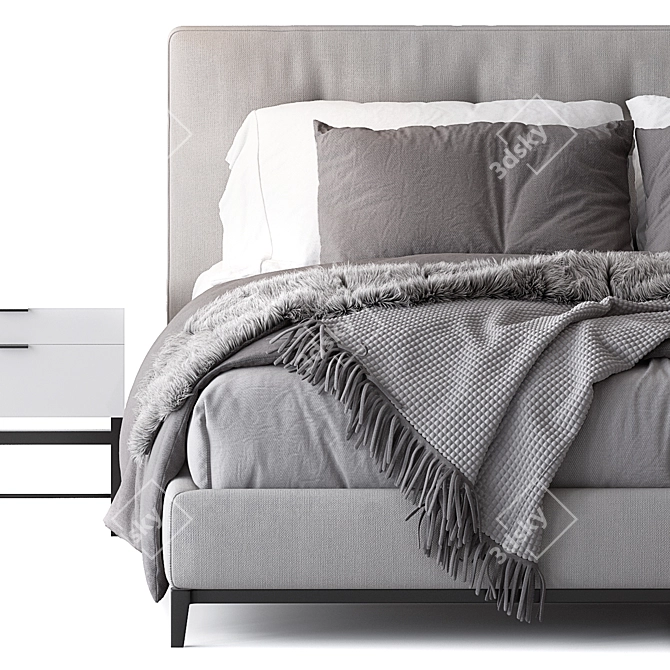 Andersen Bed: Elegant and Sleek 3D model image 4