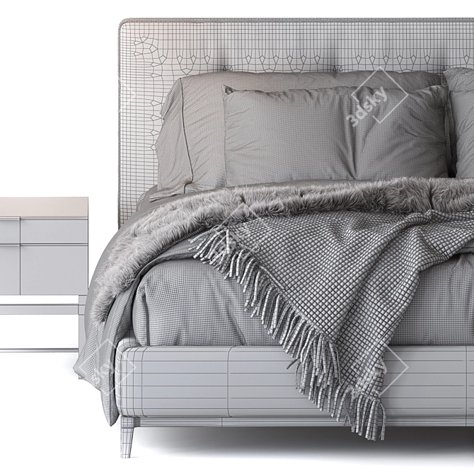 Andersen Bed: Elegant and Sleek 3D model image 5