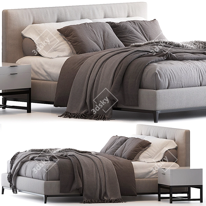 Andersen Bed: Elegant and Sleek 3D model image 6