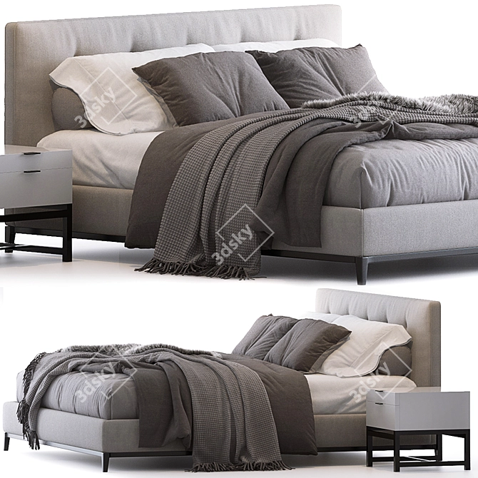 Andersen Bed: Elegant and Sleek 3D model image 8