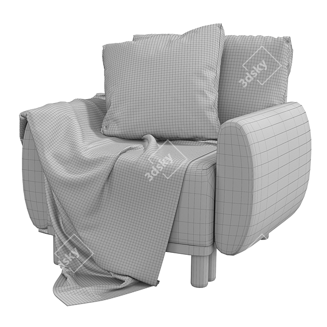 Grunnarp Gunnared Armchair: Elegant and Comfortable 3D model image 3