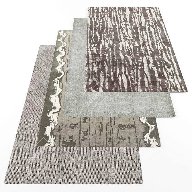 Modern Style Rug Set 3D model image 1