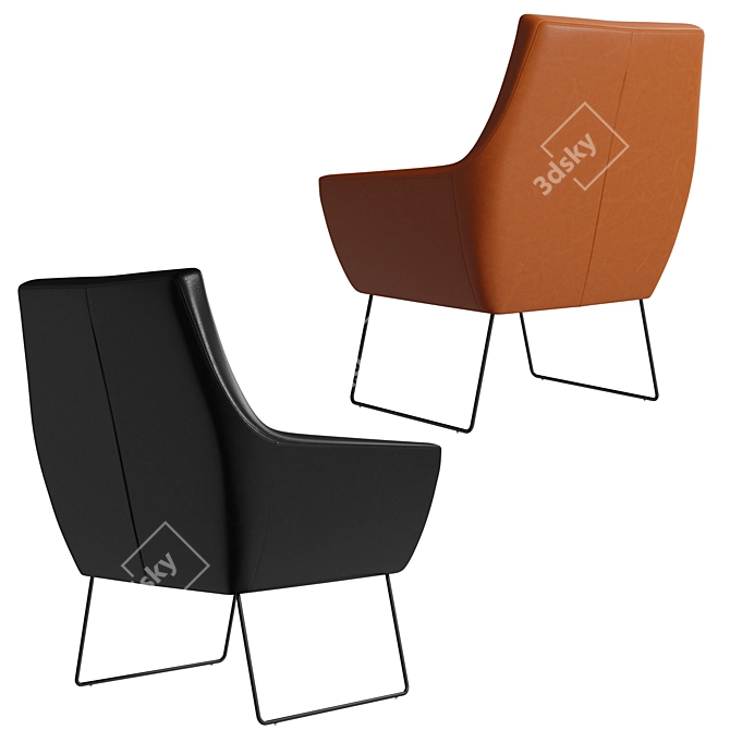 Sleek Accent Chair: Kendrick 3D model image 2