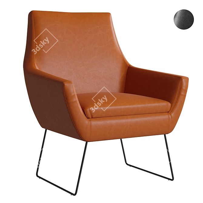 Sleek Accent Chair: Kendrick 3D model image 12