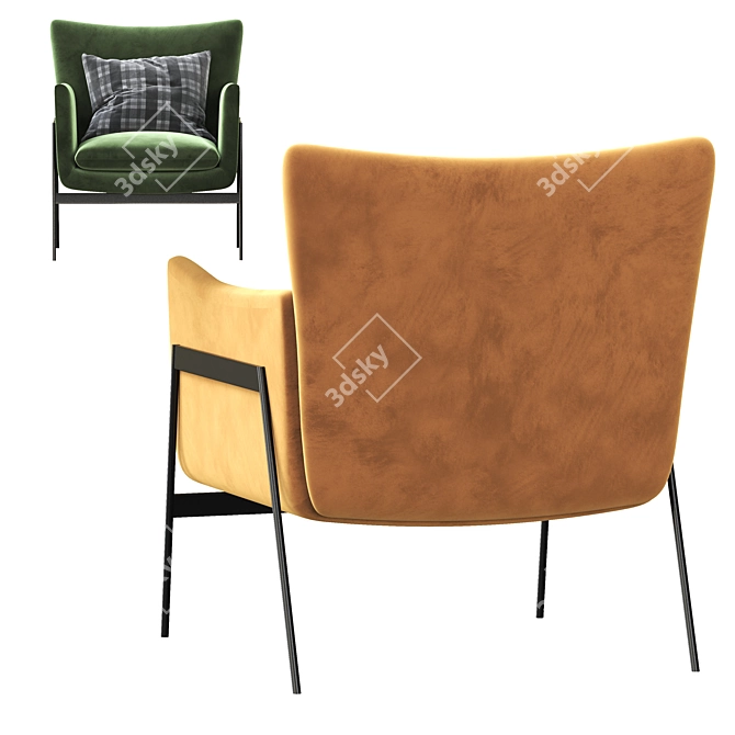 Alecto Armchair: Modern Elegance for Your Space 3D model image 3