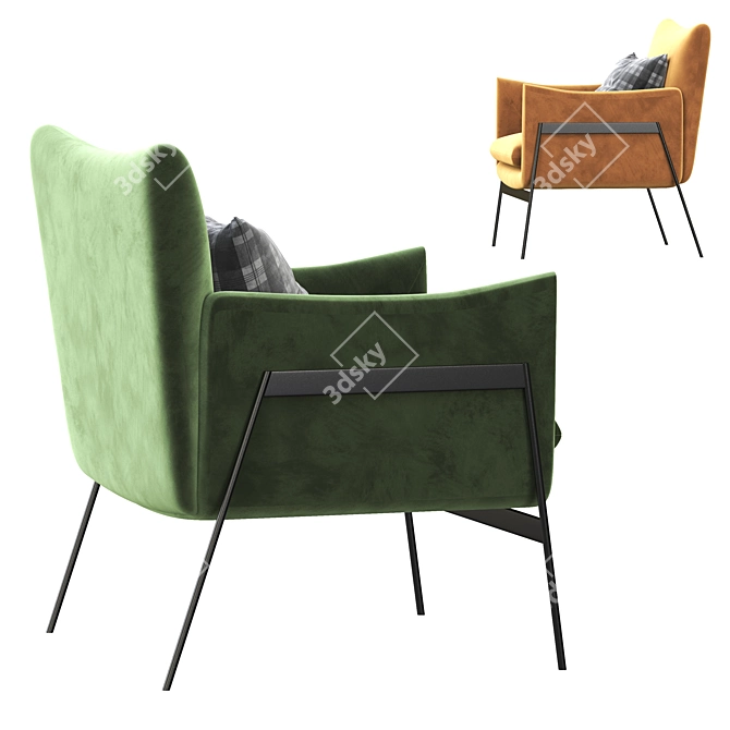 Alecto Armchair: Modern Elegance for Your Space 3D model image 4