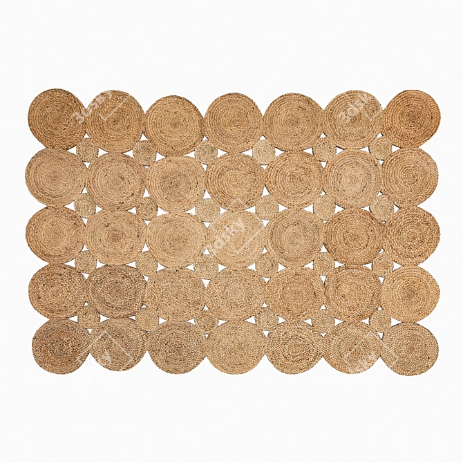 Eco-Friendly Jute Carpet: Deeze 3D model image 1