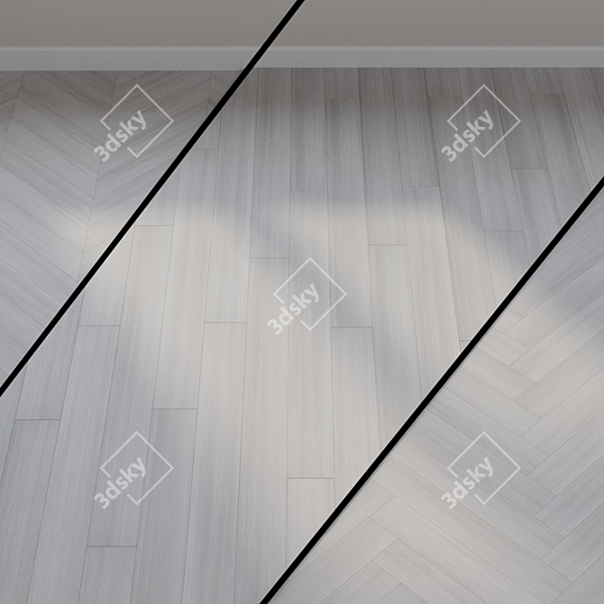 Whitewashed Pine Eurohome Flooring 3D model image 1