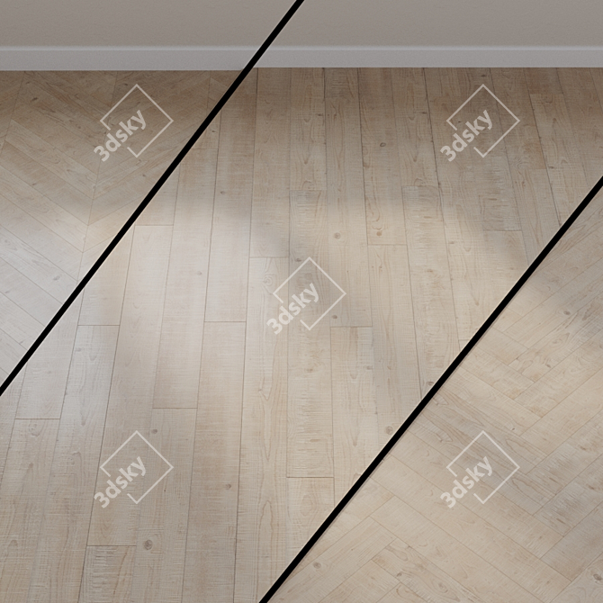 Scratched Pine Laminate Flooring 3D model image 1