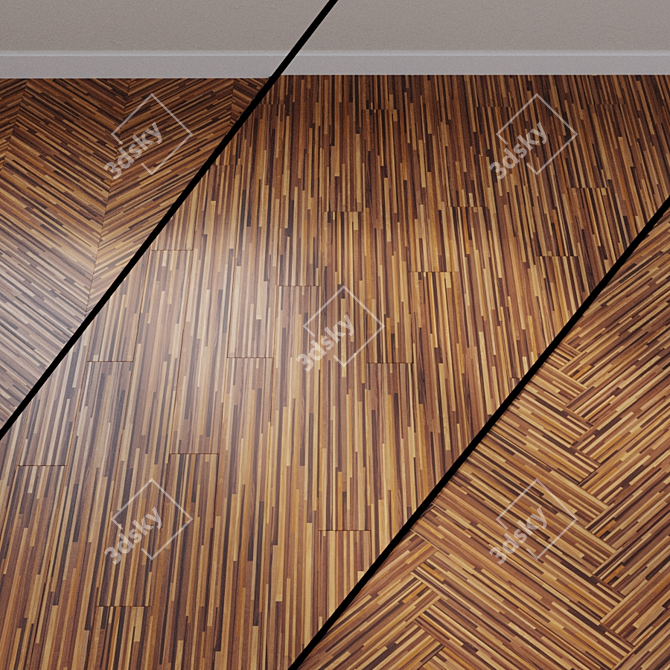 Samba Fine Line Laminate: Super Matt Texture, 3 Layout Options 3D model image 1