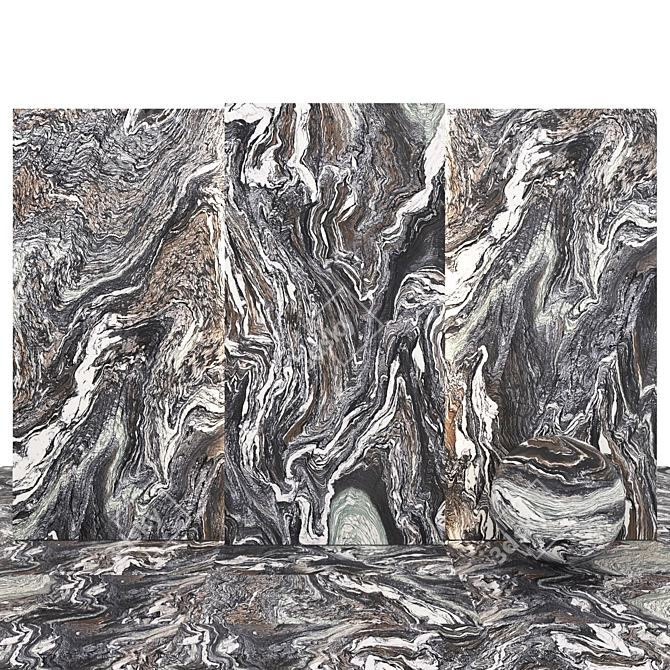 Cipollino Marble Slabs & Tiles 3D model image 2