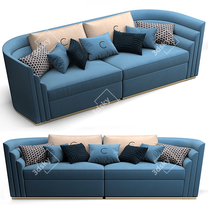 Elegant Theater Carpanelli Sofa 3D model image 1