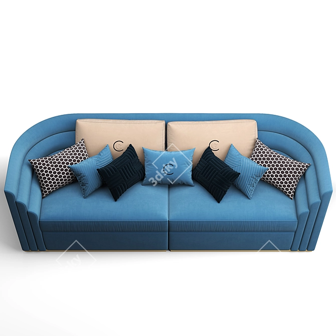 Elegant Theater Carpanelli Sofa 3D model image 2