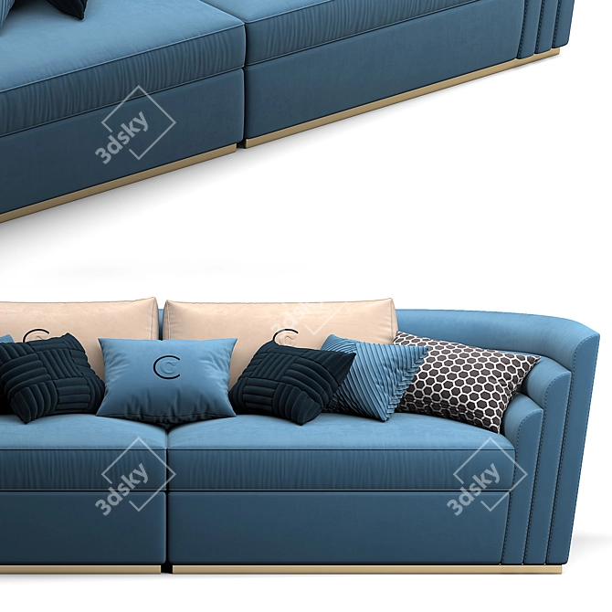 Elegant Theater Carpanelli Sofa 3D model image 4