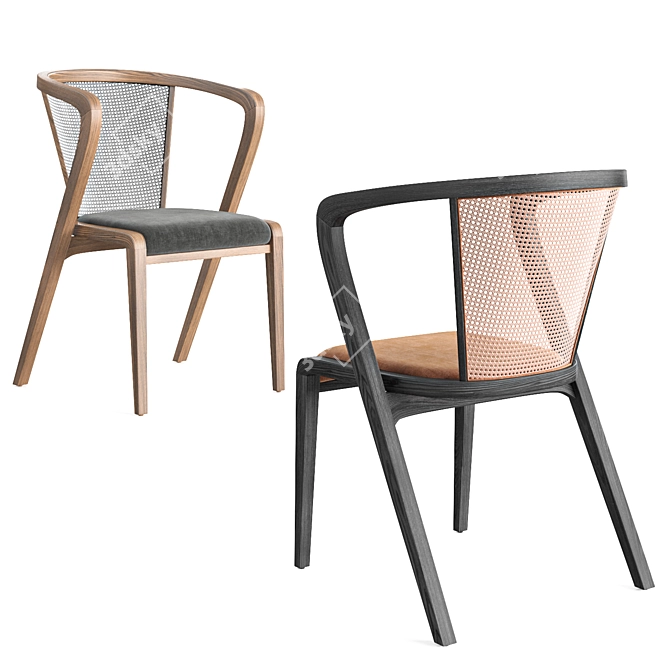 Exquisite Rattan Lounge Chair 3D model image 7