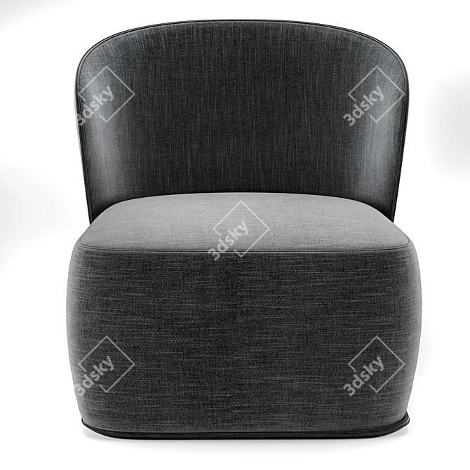 Cozy Polygonal Chair 3D model image 3