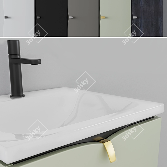 ORiSTO SIENA 50 cm Washbasin 3D model image 2