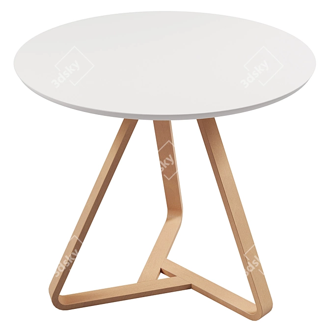 Modern Round Table: Choice of 2 Colors 3D model image 1