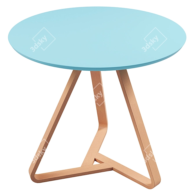 Modern Round Table: Choice of 2 Colors 3D model image 2