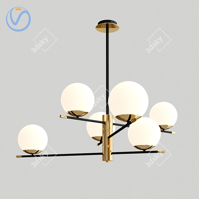 Vintage Charm Pendant Lamp 3D model image 1