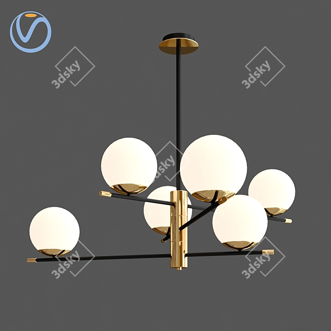 Vintage Charm Pendant Lamp 3D model image 2