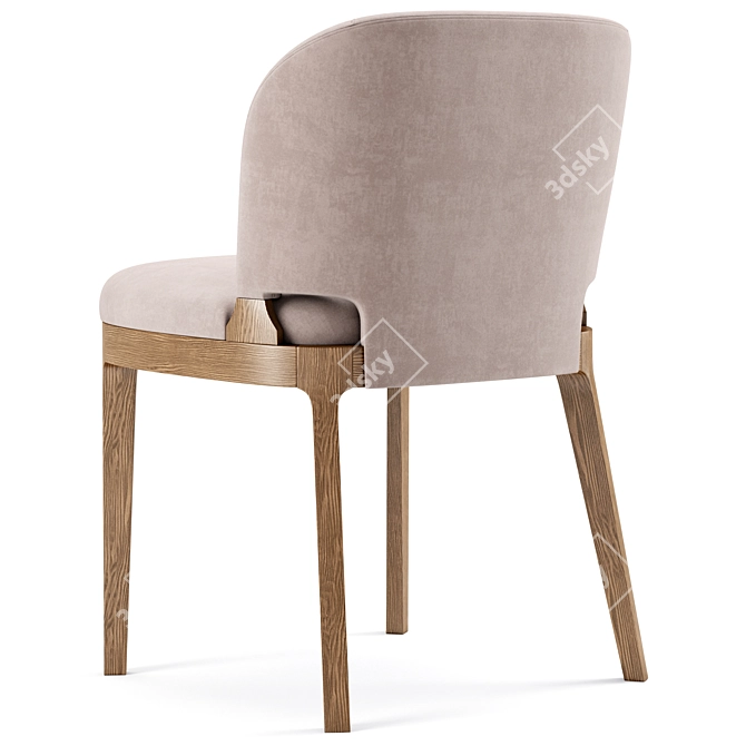 Tea Side Chair: Elegant and Comfortable 3D model image 2