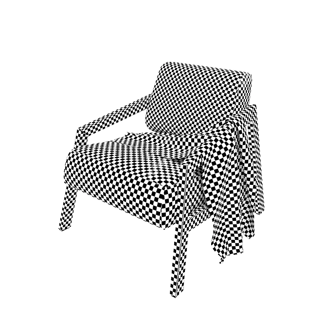 Elegant Modern Armchair 3D model image 5