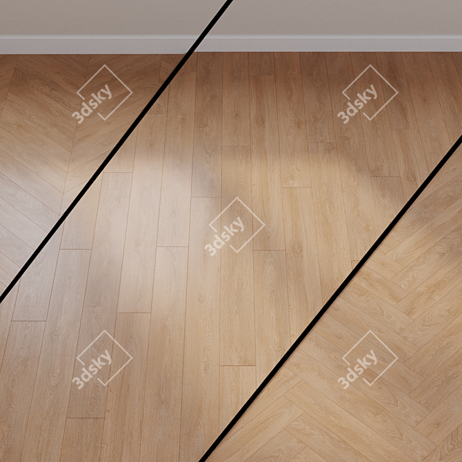 Light Lime Oak Laminate, Living Pore 3D model image 1