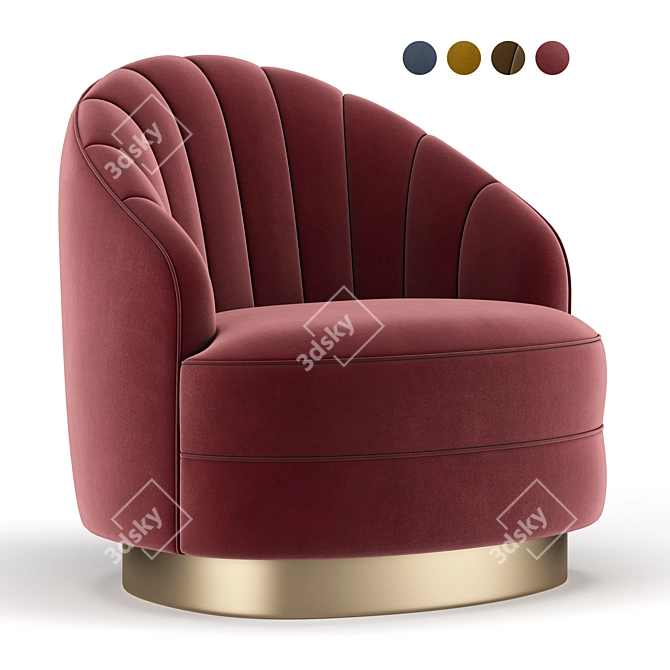 Elegant Hadley Chair 3D model image 1