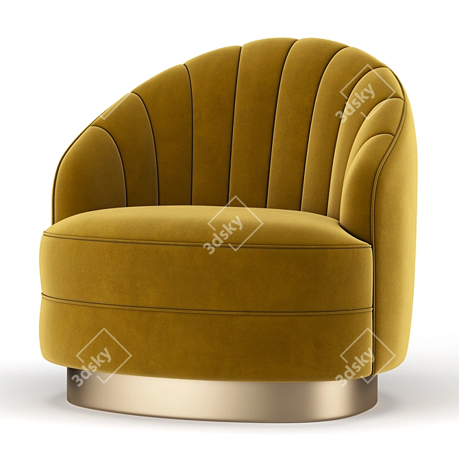 Elegant Hadley Chair 3D model image 4