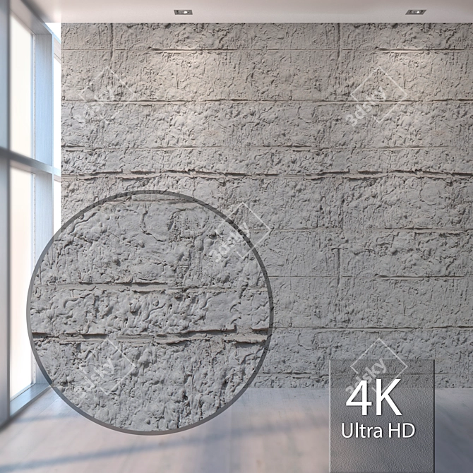 Seamless Plaster Texture 3D model image 1