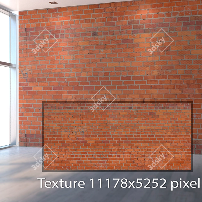 Seamless Brick Texture Set 3D model image 2