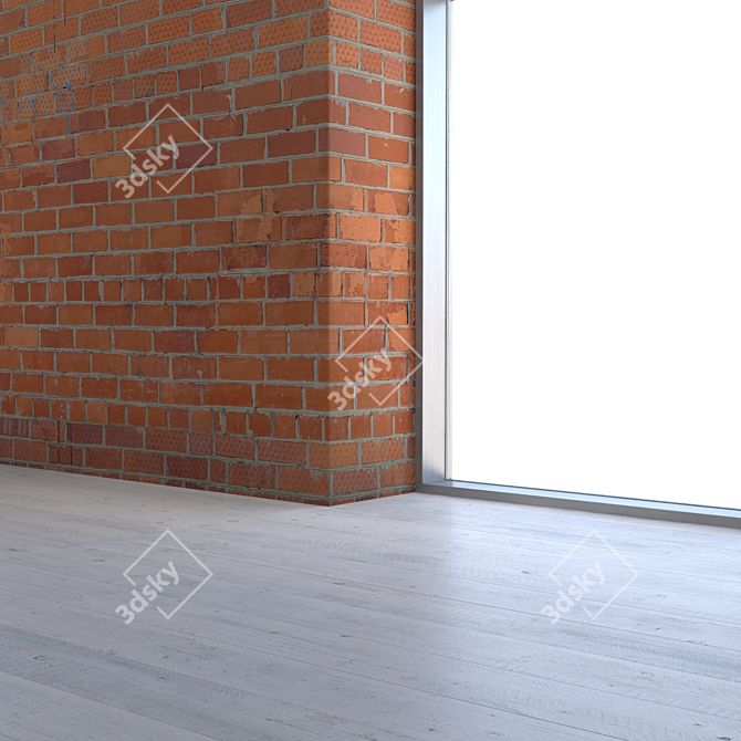 Seamless Brick Texture Set 3D model image 3