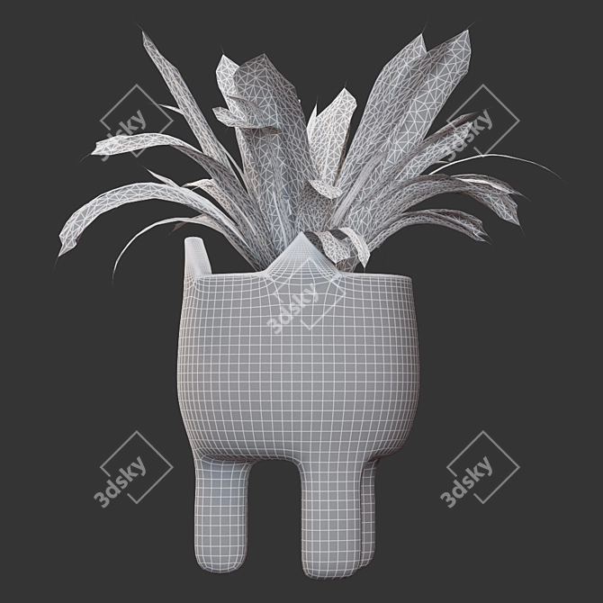  Whimsical Ceramic Fox Plant Pot 3D model image 4