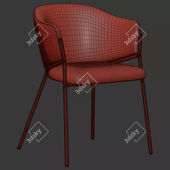 Artistic Dining Chair: Beauty and Comfort 3D model image 5