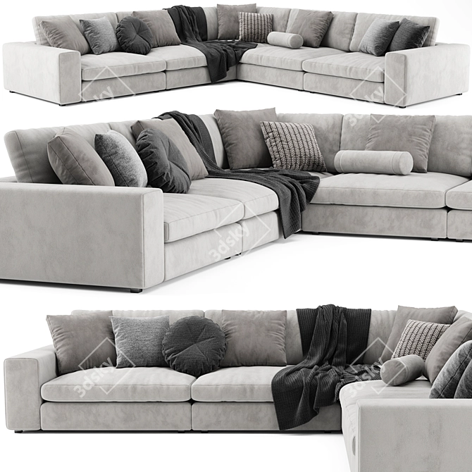 Modern Article Beta L Sofa 3D model image 1