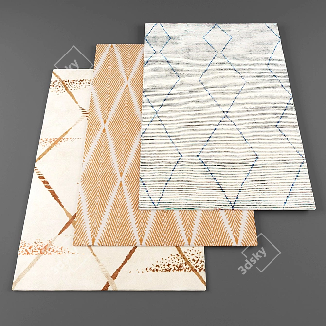 Luxury High-Resolution Carpets Set 3D model image 1